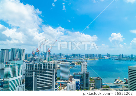 Beautiful architecture building in tokyo city skyline Beautiful architecture building in tokyo city skyline 56831202