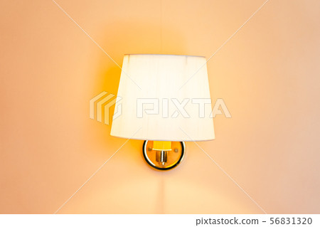 Beautiful light lamp and bulb on wall decoration interior Beautiful light lamp and bulb on wall decoration interior 56831320