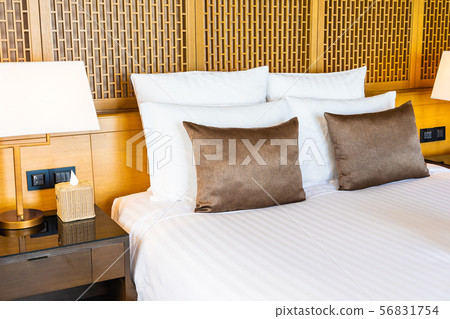 Beautiful elephant towel on bed decoration in bedroom interior Beautiful elephant towel on bed decoration in bedroom interior 56831754