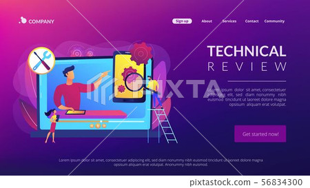 Technical review concept landing page Technical review concept landing page 56834300