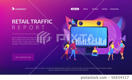 People counter system concept landing page 56834317