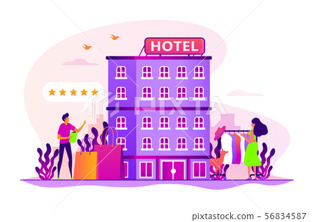 Boutique hotel concept vector illustration 56834587