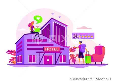 Design hotel concept vector illustration Design hotel concept vector illustration 56834594