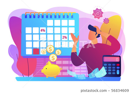 Early payment discount concept vector illustration Early payment discount concept vector illustration 56834609