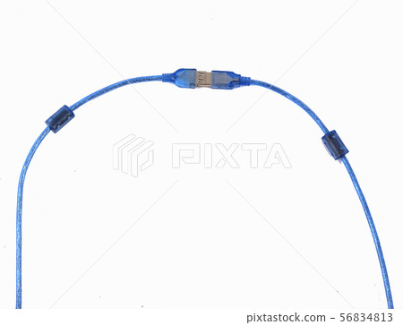 Blue USB cable isolated 56834813