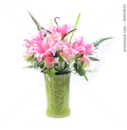 flowers in vase isolated flowers in vase isolated 56834833