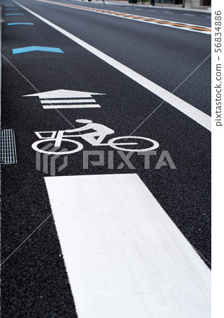 Bicycle traffic zone Prefectural road in Saitama b 56834886