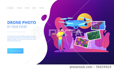 Aerial photography concept landing page 56834924