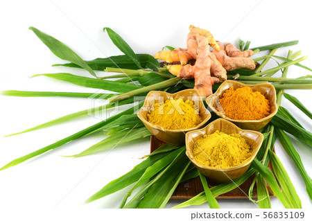 Turmeric roots and powder Turmeric roots and powder 56835109