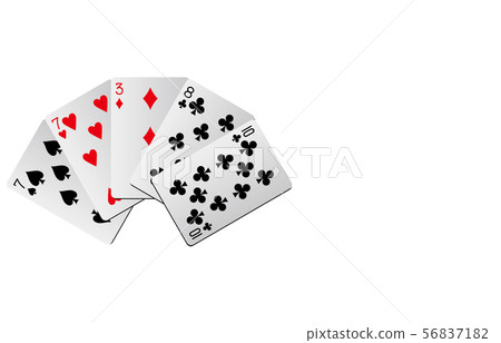 Playing card gradation one pair Playing card gradation one pair 56837182