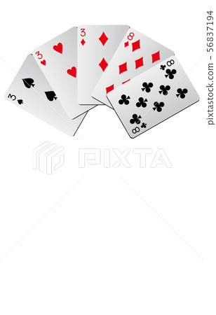 Playing card gradation full house 56837194