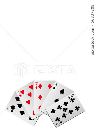 Playing card gradation three card Playing card gradation three card 56837209