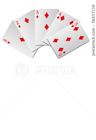 Playing card gradation straight flash Playing card gradation straight flash 56837216