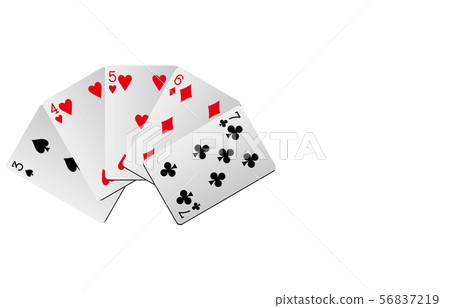 Playing card gradation straight Playing card gradation straight 56837219