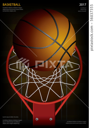 Basketball Poster Advertising Vector Illustration 56837355