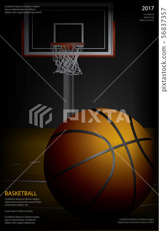 Basketball Poster Advertising Vector Illustration 56837357