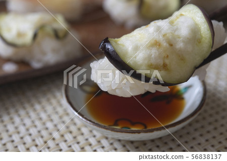 Eggplant and soy sauce dish Eggplant and soy sauce dish 56838137