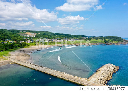 Hanenohe City, Aomori Prefecture Aerial view of Tanesashi Coast, summer Hanenohe City, Aomori Prefecture Aerial view of Tanesashi Coast, summer 56838977
