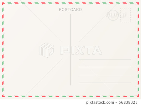 Blank postcard backside. Template of an empty 56839323
