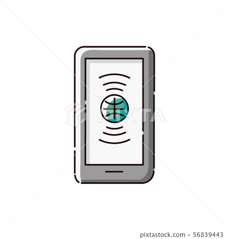 International language translation app icon on green tablet or smartphone 56839443