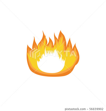 Icon hot fire flame, campfire and bonfire element. 56839902