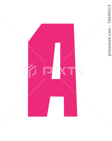 Simple Font, alphabet cuted from colored paper 56840013