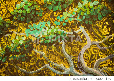 Colorful Thai mural painting in Wat Wat Pa Lelai. 56840129