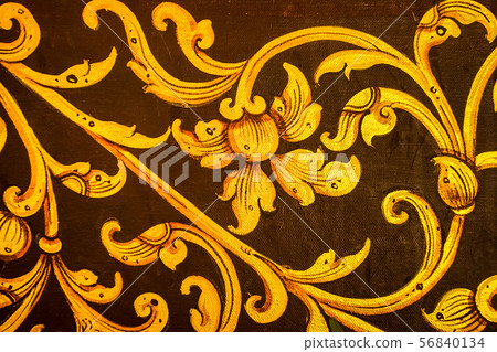 Colorful Thai mural painting in Wat Wat Pa Lelai. 56840134