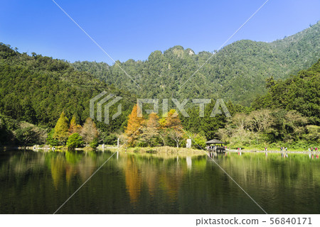明池森林遊樂區迷人的湖畔景致倒影成雙 56840171