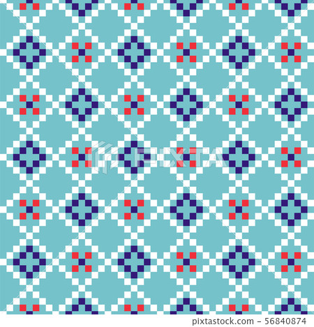 Grid geometric seamless blue pattern pixel blocks shapes texture. Grid geometric seamless blue pattern pixel blocks shapes texture. 56840874