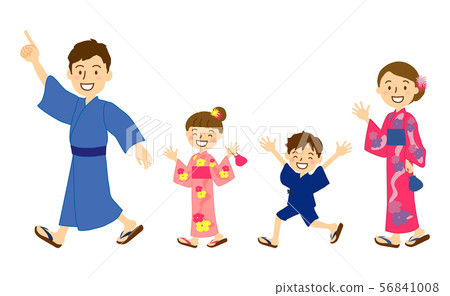 Yukata family of four 1 Yukata family of four 1 56841008