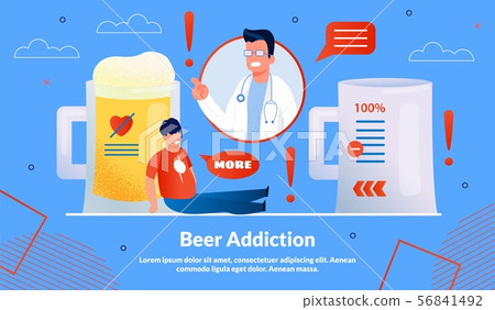Informational Flyer Inscription Beer Addiction. - Stock Illustration ...