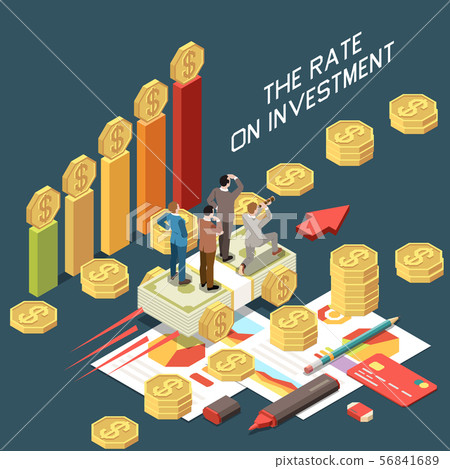 Online Trading Isometric Concept 56841689
