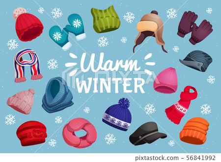 Warm Clothing Winter Background Warm Clothing Winter Background 56841992