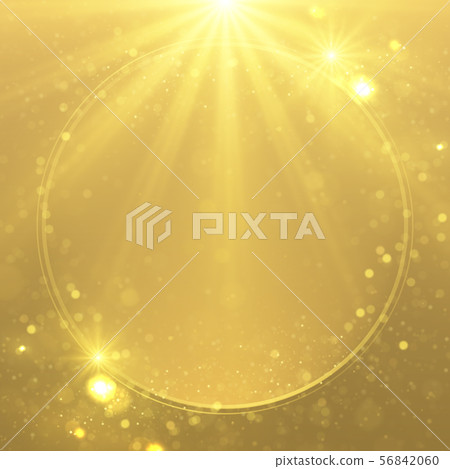 Round golden frame on sparkling background Round golden frame on sparkling background 56842060