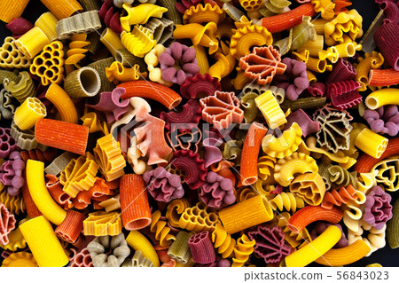 Italian pasta in the form of leaves and grapes Italian pasta in the form of leaves and grapes 56843023