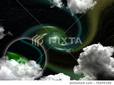 galaxy in a free space. 3D rendering 56844168