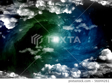 galaxy in a free space. 3D rendering 56844261