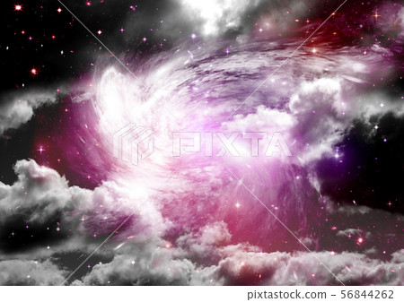 galaxy in a free space. 3D rendering 56844262