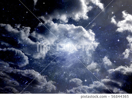galaxy in a free space. 3D rendering 56844365