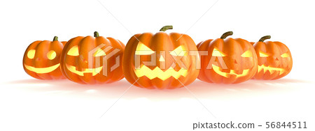 Halloween pumpkin head jack lantern isolated on... - Stock Illustration ...