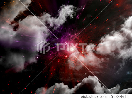 galaxy in a free space. 3D rendering 56844613