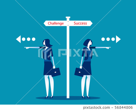 Choosing the route of business person. Concept - Stock Illustration ...