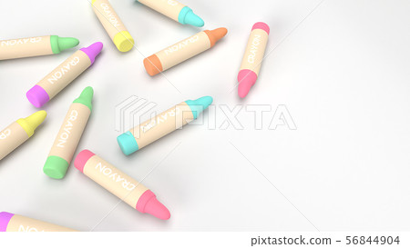 3d rendering crayons multicoloured 3d rendering crayons multicoloured 56844904