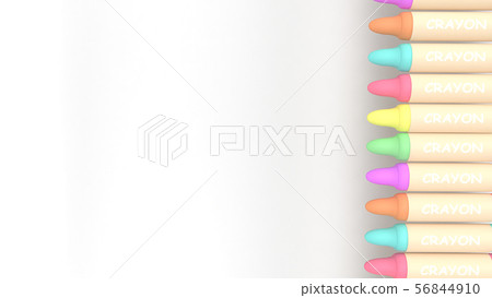 3d rendering crayons multicoloured 3d rendering crayons multicoloured 56844910