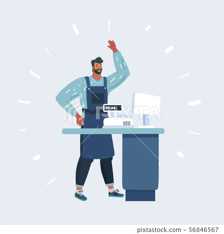 Portrait of a smiling shopkeeper Portrait of a smiling shopkeeper 56846567