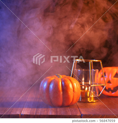 Halloween pumpkin lantern smoke Halloween pumpkin lantern smoke 56847059