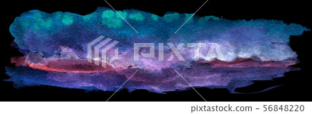 Hand Drawn Psyhedelic Watercolor Landscape Hand Drawn Psyhedelic Watercolor Landscape 56848220