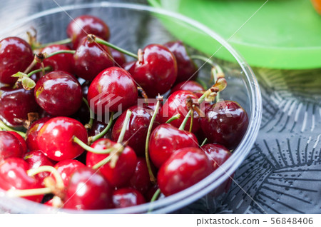 delicious juicy fresh red cherry 56848406