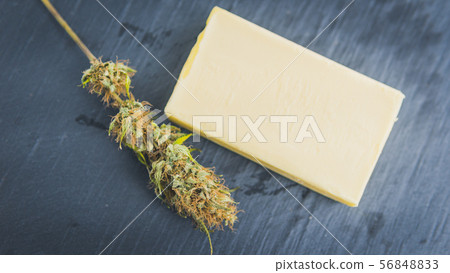 Preparing to cooking cake with cannabis butter. 56848833